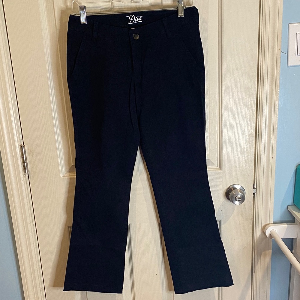 Old Nave Black Flared Jaeans Sz 4 - Picture 6 of 8